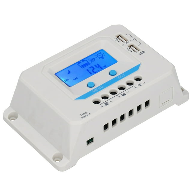 Controlador de carga solar Jadeshay PWM 12V/24V 30A ABS