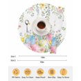 thumbnail image 6 of 15 Inch Round Placemats Set of 6, Easter Eggs Non Slip Heat Insulation PP Table Mats, Country Wildflower Spring Watercolor Botanical Washable Place Mats for Kitchen Dining Party Table Decor, 6 of 7