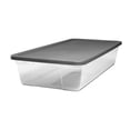 thumbnail image 3 of Homz Contenants de Rangement en Plastique Polyvalents de 41 Qt avec Couvercles Gris, (Lot de 6), 3 of 10