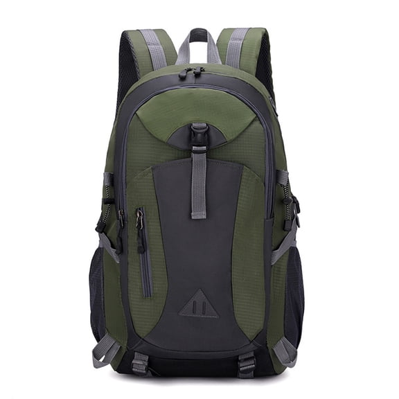 Back‑to‑Campus Large Capacity Outdoor Backpack, Water Resistant Multi‑Pocket Daypack with Adjustable Straps for Daily Commute and Hiking Trips Blackish Green A