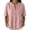 Pink #012, variant on Women’s Cotton Linen Polo Shirt Casual Short Sleeve Button Down Summer Tops, S