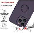 thumbnail image 3 of Compatible with iPhone 13 Pro Max Case with Ring Kickstand Support Magnetic Car Mount,Soft Premium Liquid Silicone Microfiber Liner Case for iPhone 13 Pro Max Women Girl Men-Dark Night Purple, 3 of 14