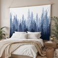 thumbnail image 3 of Navy Blue Ombre Tapestry for Bedroom Wall Hanging Tapestry,Primeval Forest Modern Abstract Art Aesthetics Ceiling Backdrop Tapestries Poster Blanket Wall Decor for Teens Room Living Room 51" x 59", 3 of 8