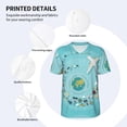 thumbnail image 4 of Daiia Travelling on Airplane Mens Baseball Jersey Button Down Shirts Short Sleeve Sports Uniforms-Small, 4 of 9
