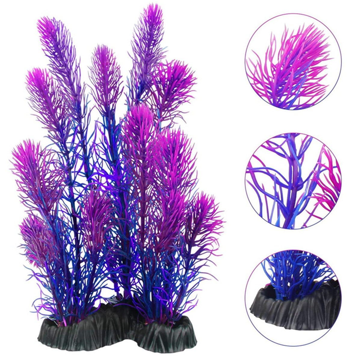Kabuer Aquarium Plants Fish Tank Decorations Aquarium Decoration Purple Water Fake Plant Used for Fish Tank