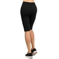 thumbnail image 3 of Sofra Women & Plus Wide Wastband Active Stretch Workout 21" Cotton Biker Shorts (S-3XL), 3 of 4