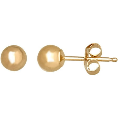 Simply Gold 14kt Yellow Gold 4mm Ball Stud Earrings