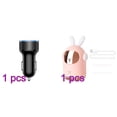 thumbnail image 1 of Car Charger 5V 3.1A Quick Charge Dual USB Port LED Display Voltmeter Phone Charging Adapter, Black Air Humidifier 2W USB 300ml Humidifier Cartoon Portable Light Diffuser for Home Office, Pink, 1 of 9