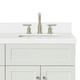 thumbnail image 5 of Ariel Hamlet 67 Inch Double Rectangle Sink Vanity With White Quartz Countertop W/ 1.5 Edge In White, 5 of 11