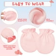 thumbnail image 4 of 9 Pairs Baby Boys Girls Mittens 0-6 Months Toddler Mittens No Scratch Solid Color Gloves Style 1, 4 of 6