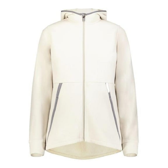 Augusta Sportswear B30134653 Eco Revive Women Polar Fleece Hooded Full-Zip Jacket, Navy - Small