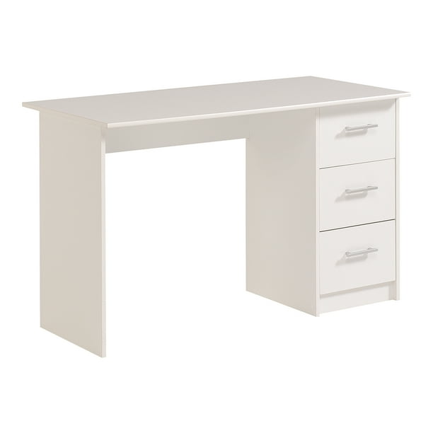 Infinity Computer Desk With 3 Drawers White Walmart Com