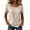Beige, variant on Womens Square Neck Short Sleeve Ribbed T-Shirt Slim Fit Fitted Casual Summer Soft Stretchy Basic Tee