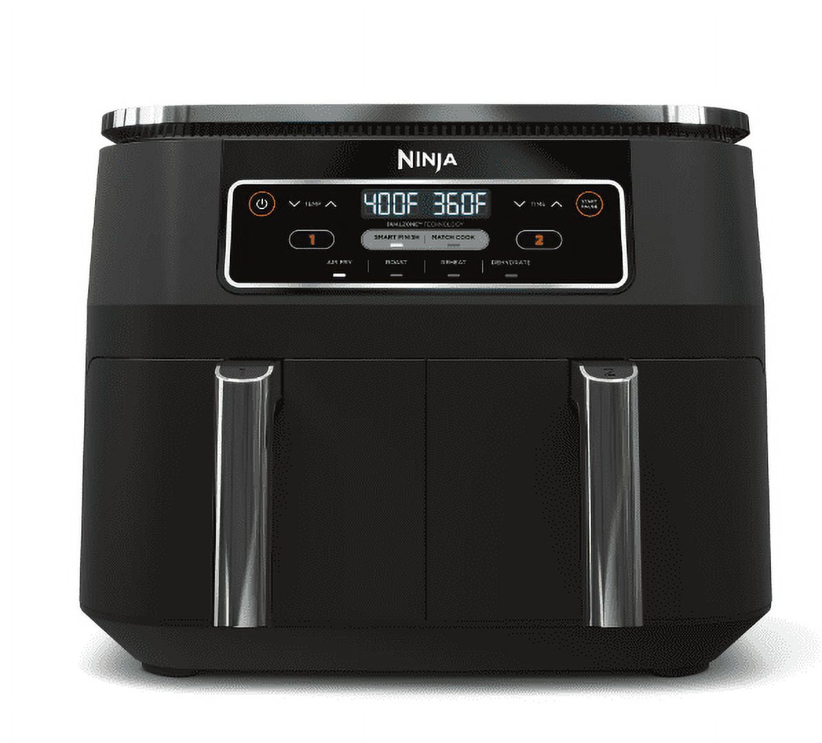  Ninja DZ100 Foodi 4-in-1, 8-qt., 2-Basket Air Fryer with  DualZone Technology, DZ100 8-qt BLACK (Renewed) : Home & Kitchen