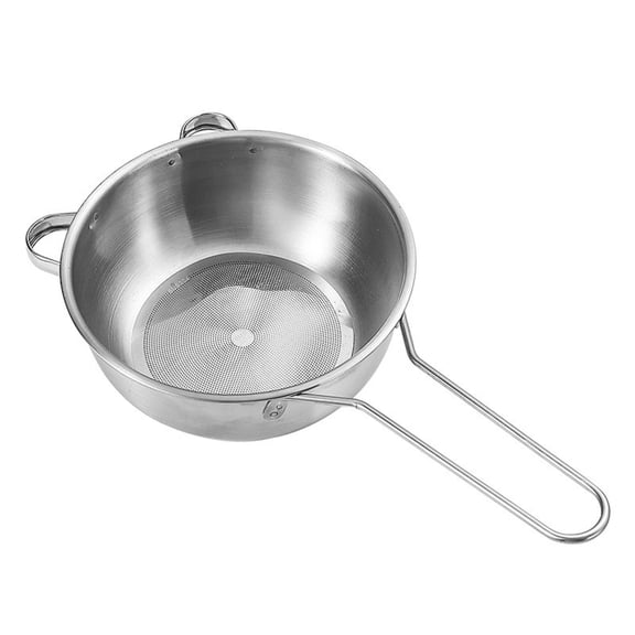Ultra Fine Mesh Strainer, Stainless Steel Soy Milk Juice Filter, Durable Metal Kitchen Sifter for Flour Powder Smooth Straining Results Silver