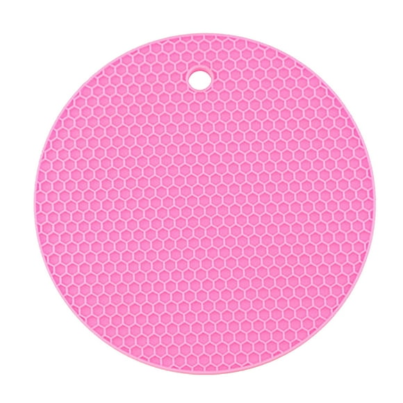 Tapis en Silicone - pour Casseroles et Poêles Chaudes, Dessous de Plat en Silicone Résistant à la Chaleur pour Plats Chauds, Supports en Silicone pour Casseroles Chaudes, Coussins Chauds pour Table à Manger Ronde Extérieure, Ensemble pour 4 Napperons pour Tables d'Appoint, Table Ronde