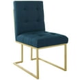 thumbnail image 2 of Modway Privy 18.5" Fabric Dining Accent Chair in Gold/Azure (Set of 2), 2 of 4