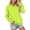 Mint Green Sweatshirt, variant on VEKDONE Womens V Neck Sweatshirt with Pockets Fall Long Sleeve Loose Fit Pullover Tops Solid Color Basic Thin Fleece Sweatshirts for Daily Wear Hot Pink M