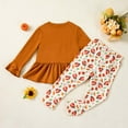 thumbnail image 4 of TEDOYE Thanksgiving Baby Girl Outfits 2PCS Sets Long Sleeve Tops And Pants Toddler Party Clothes Cute Holiday Outfits For Girls Breathable Wear, 4-5 Years, 4 of 9