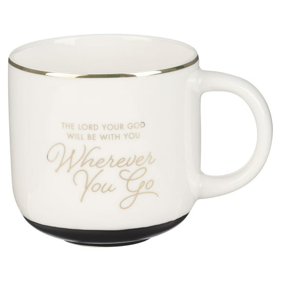 Mug White/Black Wherever You Go Josh. 1:9, (Hardcover)