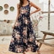 thumbnail image 5 of Falda larga con estampado de cordones y sin mangas con cuello en V de verano para mujer Fridja  hjkh5347, 5 of 9