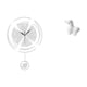 thumbnail image 5 of Reloj de pared decorativo de acrílico, silencioso, redondo, con estatua de caballo de cerámica, obra de arte moderna, adecuado para baño, dormitorio,, 5 of 8