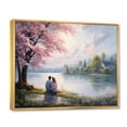 thumbnail image 2 of Designart "love Couple Landscape Serenity II" Romantic Landscape Floater Framed Wall Art Print, 2 of 7