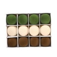 thumbnail image 4 of Juego de 12 bolas de decoración navideñas Gloria Marrón Verde, 4 of 9