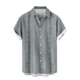 thumbnail image 4 of Fnooota Mens Short Sleeve Shirts, Vacation Colored Summer Fashion Button Down Shirts Gray Size L, 4 of 5