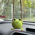 thumbnail image 3 of HLONK New Handmade Crochet Cute Three-dimensional Swing Small Animal Car Accessories Women Charm Bag Decoration Pendant Rearview Mirror Charm Decoration Indoor Decor Holiday Gift, 3 of 6
