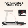 thumbnail image 3 of Sunny Health & Fitness Smart Quiet Foldable Treadmill with a 20″ Wide Running Belt, 15% Max Auto Incline, & Performance Tracking via SunnyFit App, 3 of 10