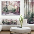 thumbnail image 1 of Purple Forest with Sun Rays - Landscape Photo Canvas Art Print, 1 of 3