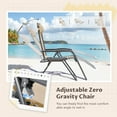 thumbnail image 5 of Homall Outdoor Zero Gravity Chair Patio Recliner Chaise Lounge with Adjustable Headrest and Tray for Storage, Pack of 2,Beige, 5 of 7