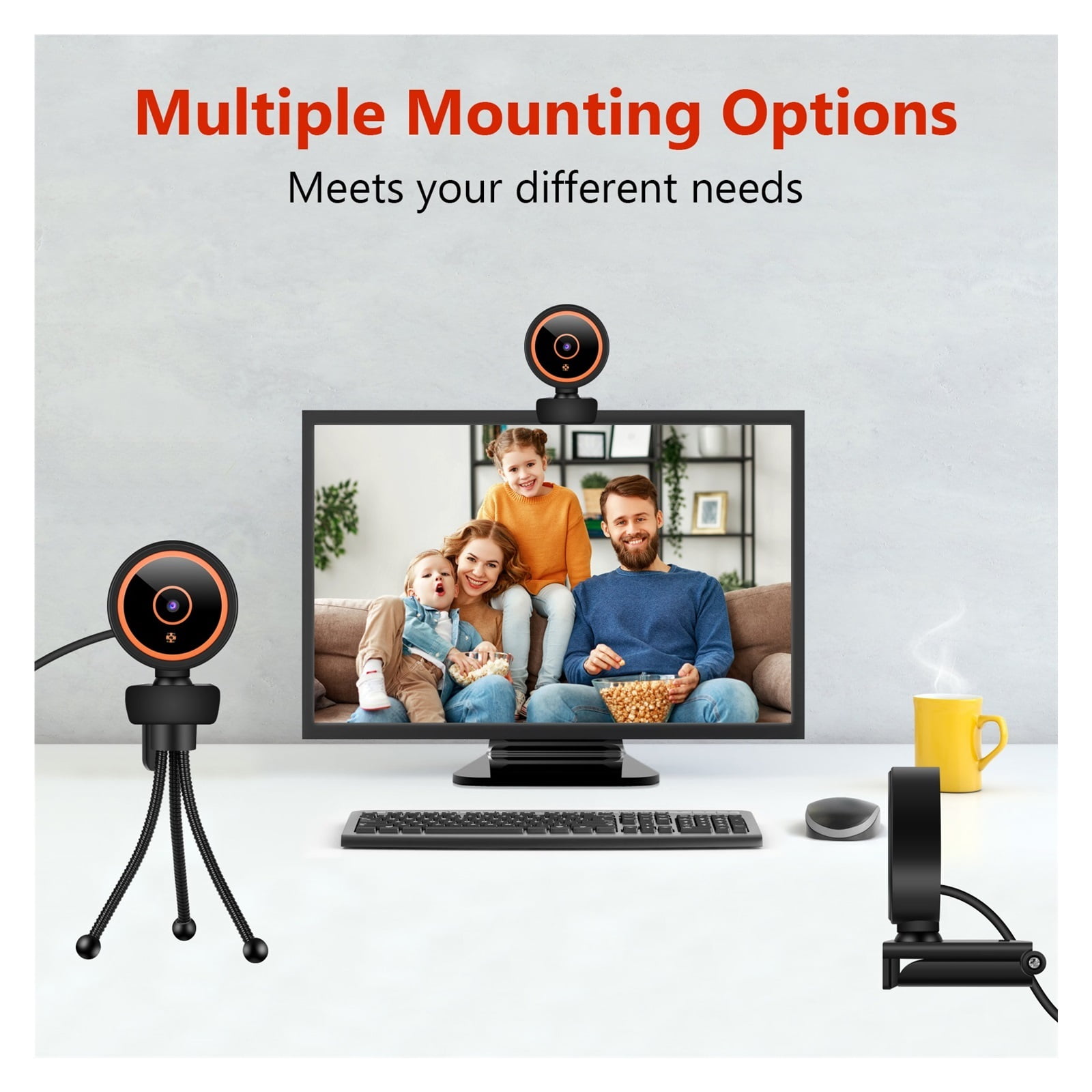 Webcam 1080P Full HD USB Web Camera With Microphone USB And Play Video Call Webcam For Pc Computer Desktop Gamer Streaming ,HD Video