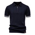 thumbnail image 1 of pstuiky camisetas de manga corta para hombre, Suéter informal de manga corta con cuello vuelto, cómodo y liso para hombre camisas casuales para hombre s, 1 of 4