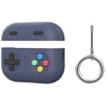 thumbnail image 1 of Funda protectora para AirPods Pro 2 con diseño retro de consola de videojuegos portátil. Funda protectora de silicona con llavero y cordón, 1 of 6