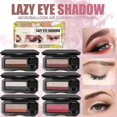 thumbnail image 1 of Two Tone Makeup Eyeshadow Waterproof Long Lasting Eyeshadow Glitter Gradient Quick Eye Shadow Palette with Brush, 1 of 5