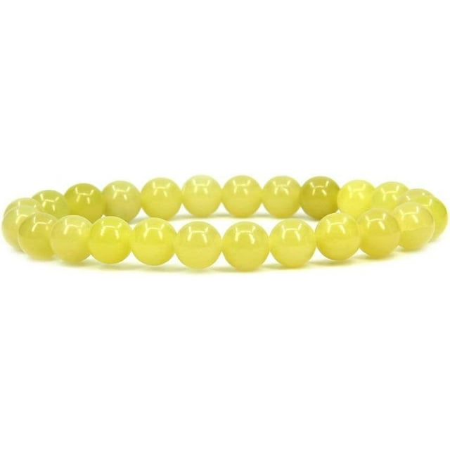 Bracelet Extensible Unisexe en Perles Rondes de 8 mm en Quartz Sanguin Naturel