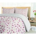 thumbnail image 5 of Ambesonne Vintage Duvet Cover Sets, Girly Curly Stems, 2-Queen, Pink Reseda Green, 5 of 7