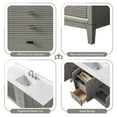 thumbnail image 6 of Vanity Art 60" Bathroom Vanity with Sink and Engineered Marble Top, Freestanding Storage Cabinet with 2 Drawers, 2 Shelves and 1 Flip Down Tray, 6 of 8