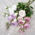 thumbnail image 3 of Cheers US 4Branches Fake Roses Artificial Silk Flowers Faux Rose Flower Long Stems Bouquet for Arrangement Wedding Centerpiece Party Home Kitchen, 3 of 7