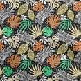 thumbnail image 1 of oneOone Polyester Spandex Black Fabric Tropical Abstract Leaf Sewing Material Print Fabric By The Yard 56 Inch Wide, 1 of 4