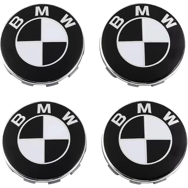 4 Pcs Auto Wheel Center Caps for BMW 68MM Rim Center Caps Wheel Center Badge Shape Decoration Accessories black