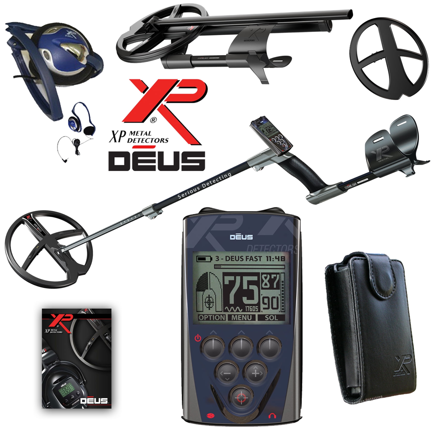 XP Deus Metal Detector w/ FX-02 Wired Backphone, Remote and 11” X35 Search  Coil - Walmart.com