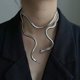 thumbnail image 3 of Collar de serpiente Creative Freedom, gargantilla de collar de serpiente deslizante punk, collar de serpiente flexible, collar flexible ajustable multiusos con giro de serpiente, 3 of 3
