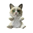 thumbnail image 2 of YiJuHui 3pcs Realistic Resin Cat Figurines, Lifelike Handcrafted Statue, Decorative Home Accent for Living Room and Office Display, 2 of 9