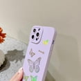 thumbnail image 5 of Bling Glitter Laser Butterfly Candy Color Soft Phone Case Compatible with iPhone Case (White,iPhone 14 Pro), 5 of 6