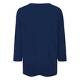 thumbnail image 5 of Tiqkatyck Womens Tops on Sale, Women's Fashion Button Up 3/4 Sleeve Solid Color T Shirt Shirt Top Long Sleeve Shirts for Women Blouses for Women Dressy Casual Navy M, 5 of 5