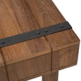 thumbnail image 6 of Michael Amini Brooklyn Walk Wood & Metal Console Table - Burnt Umber Brown, 6 of 10