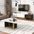 thumbnail image 2 of S-HOME TV Stand and Coffee Table Set of 2 with Spacious Top and Storage Cabinet for Living Room, 2 of 15